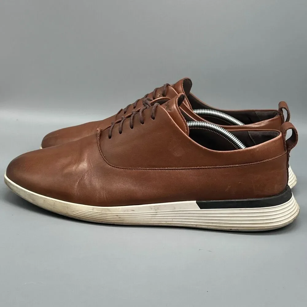 Wolf & Shepherd Crossover Derby Hybrid Mens 14 Brown Dress Shoes Lace-Up Low Top